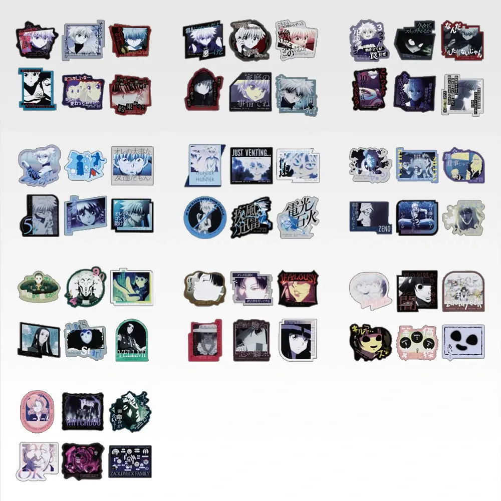 J Prize Sticker Set - Six designs Zoldyck Family from Hunter x Hunter Ichiban Kuji