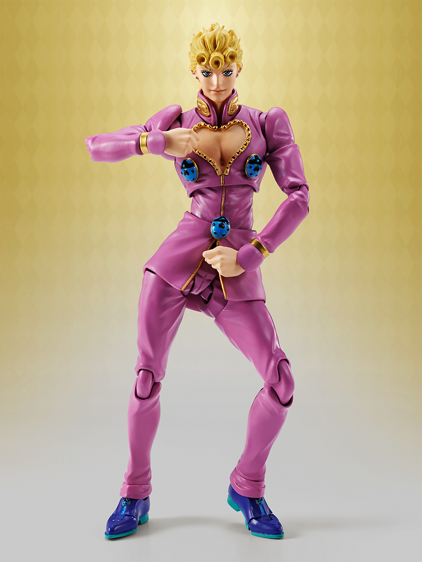 S.H.Figuarts Giorno Giovanna (JoJo's Bizarre Adventure: Golden Wind) by Bandai Spirits - Front view, full body at approximately 155mm