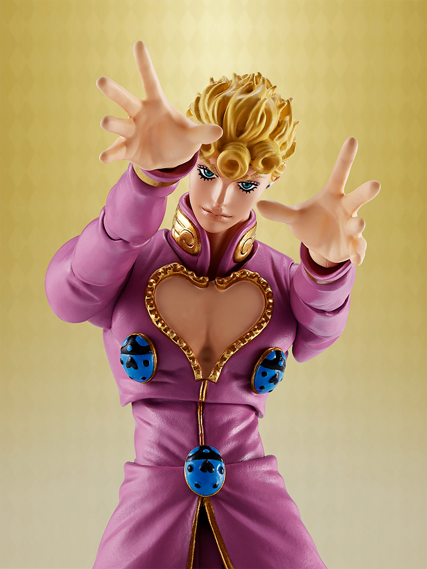 S.H.Figuarts Giorno Giovanna - Tamashii Digital Coloring face detail close-up