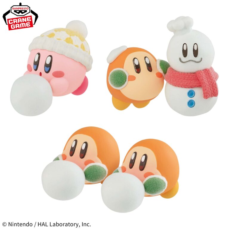 Banpresto Kirby - Fluffy Puffy Plush (Snow Play ver.) - Set of 3