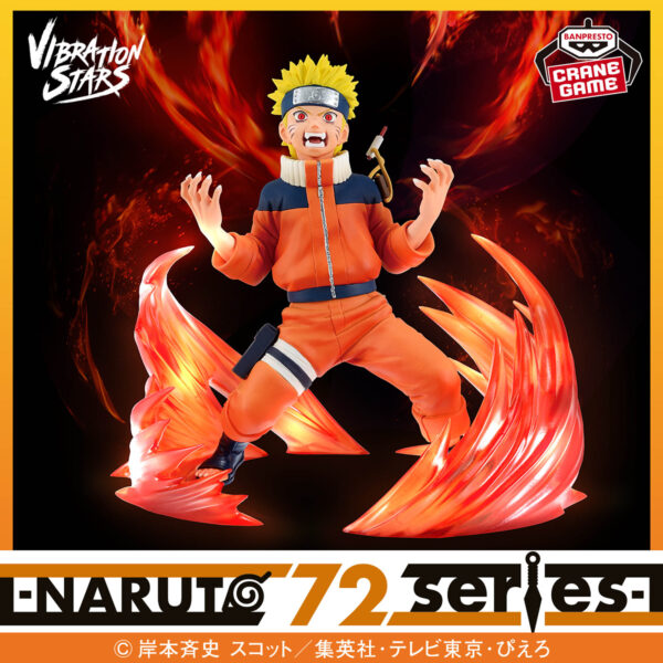 Banpresto Naruto - Uzumaki Naruto & Uchiha Sasuke NARUTO 72 series VIBRATION STARS Figure (Nine-Tailed ver. & Cursed Seal State ver.) - Set of 2