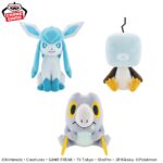 Banpresto Pokémon - Glaceon & Eiscue & Frigibax Plush (Ice Face ver.) - Set of 3