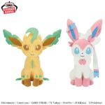 Banpresto Pokémon: Eevee Friends - Leafeon & Sylveon Mofugutto Plush - Set of 2