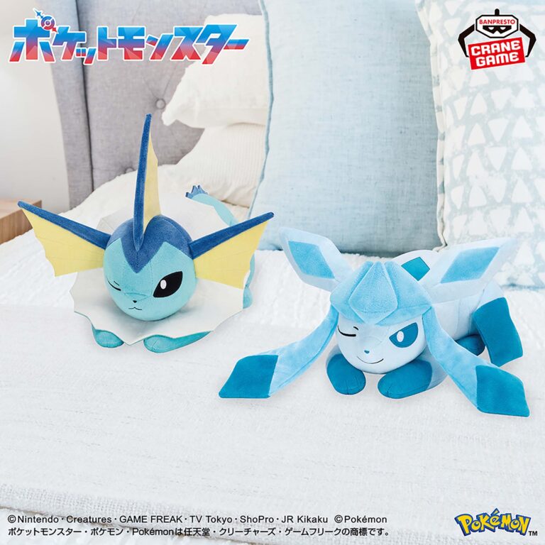 Banpresto Pokémon: Eevee Friends - Vaporeon & Glaceon Mofugutto Plush (Nap ver.) - Set of 2 [Pre-Order Jul 2026]